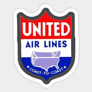 Retro United Airlines Sticker